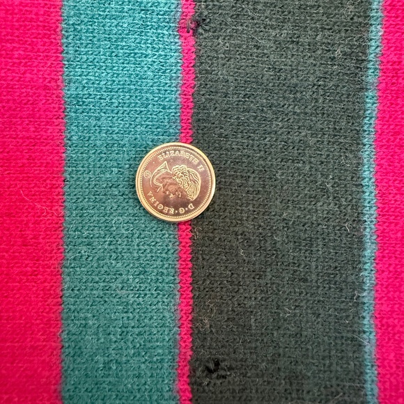 Hawico of Scotland Lambswool Striped Scarf 🇬🇧 – Magenta & Teal Double-Sided - Picture 13 of 13